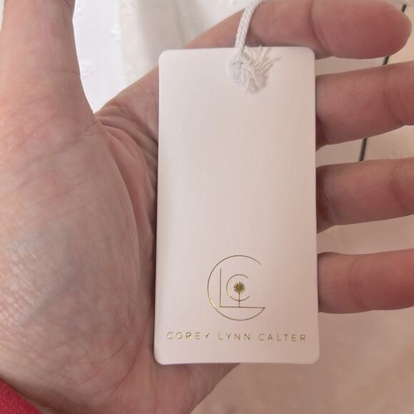 NWT Corey Lynn Calter Marisol WHITE dotted ruffle tier maxi dress - Picture 12 of 13